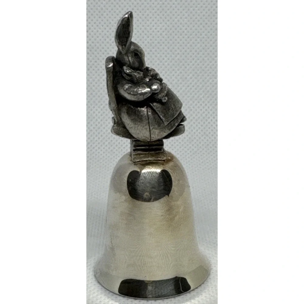 Beatrix Potter Mrs Rabbit Pewter Bell NE Collectors‎ Society
